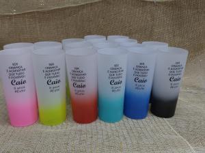 Copos long drink degrade - cores sortidas      